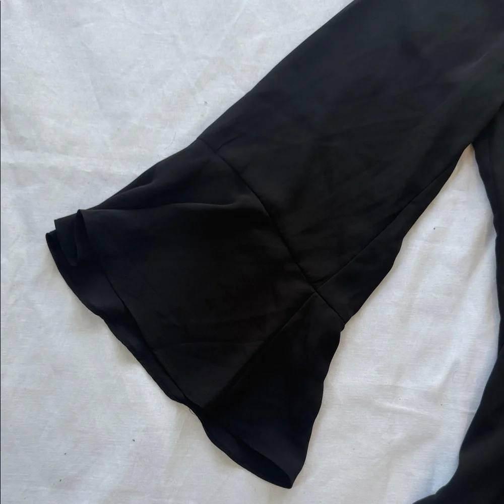 Ralph Lauren Black Blouse with Flared Sleeves